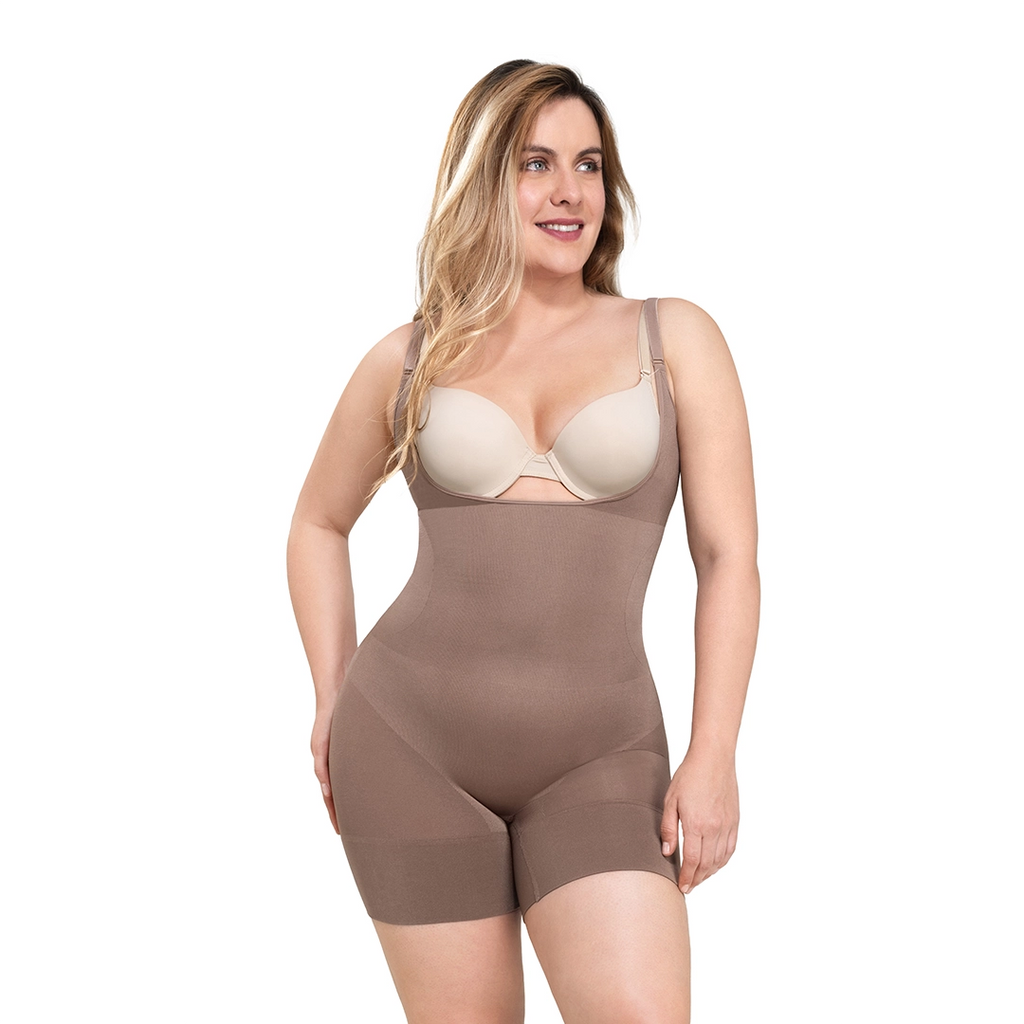 Bodysuit open bust Cocoa - Tummy control shapewear – Cocoon Shapewear