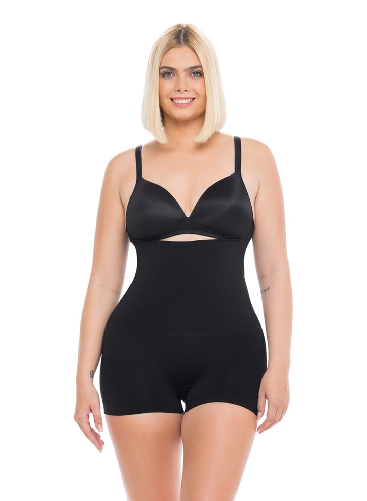 Double Tummy Control Boyshort Black