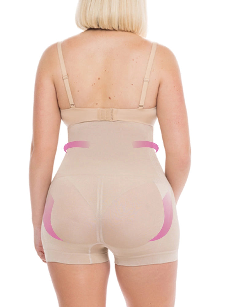 Double Tummy Control Boyshort Nude