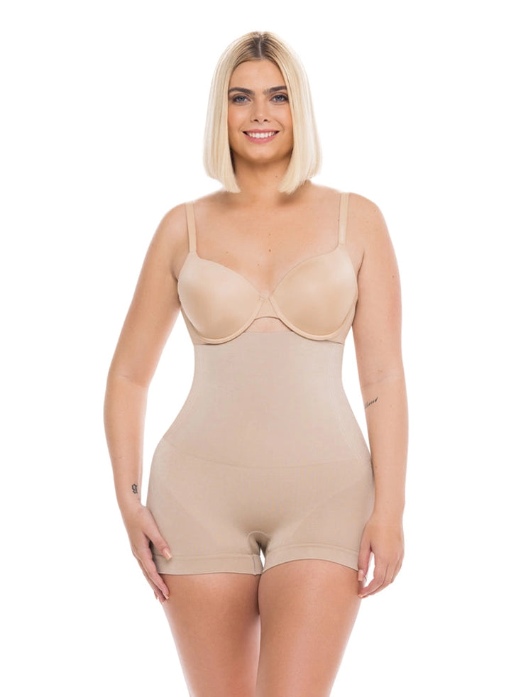 Double Tummy Control Boyshort Nude