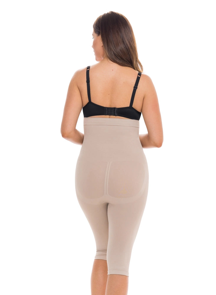 High Waist Shaping Capri Nude